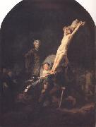 REMBRANDT Harmenszoon van Rijn The Raising of the Cross (mk33) USA oil painting artist